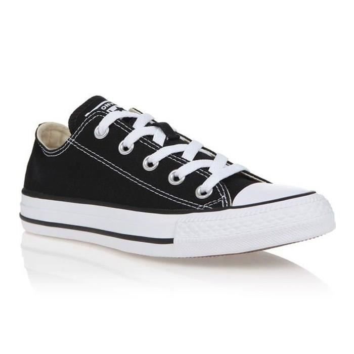 converse basse en cuir noir