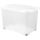 Boite de rangement plastique avec couvercle a roulettes