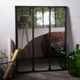 Miroir atelier XL - decoclico Factory - Métal - Rectangulaire - A suspendre - Noir-0