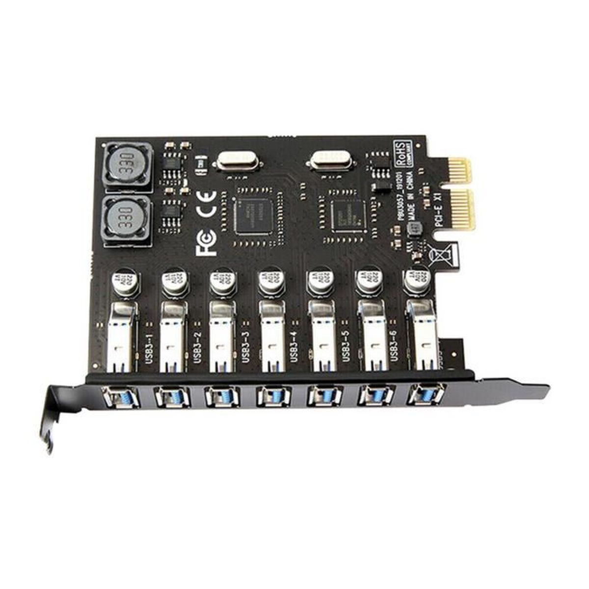 Carte D'extension PCIe Vers USB 3.2 Gen 2 (20 Gbps) - 5 Ports (3 USB-A + 2 USB-C) - Compatible Windows, Linux, MacOS - 9