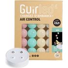 GUIRLED Guirlande lumineuse boules coton LED USB - Télécommandée -Veilleuse bébé 2h - 4 intensités - 24 boules 2,4m - Bébé