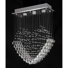 NETBOAT Moderne coeur transparent verre de cristal goutte de pluie pendentif lustre, lustre cristal pour salon, étude chambre chambre