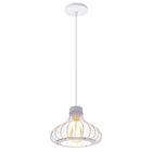 WOTTES UNI Lustre Suspension Industrielle E27 Ø23cm Luminaire Style Vintage Eclairage Blanc