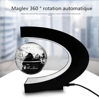 C forme LED Carte du monde décoration lévitation magnétique flottant Globe Lumière Cadeau créatif Veilleuse intérieure Noir