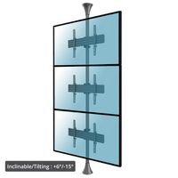 Support sol-plafond inclinable pour 3 écrans TV 32" - 75", Vesa max 400x400