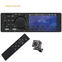 Autoradio MP5 Bluetooth 4.1 pouces HD Ecran Tactile Chargement USB TF Système Audio Connecteur ISO Commandes au volant avec Caméra