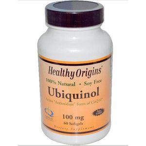 COMPLEMENTS ALIMENTAIRES - VITALITE Healthy Origins, l'Ubiquinol, formule sans GMO,100 mg,60 gélules.