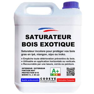 TRAITEMENT SOLS BOIS Saturateur Bois Exotique - Pot 5 L   - Codeve Bois