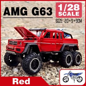 VOITURE - CAMION G63-Rouge - 1-28 Ford Raptor F150 6x6 Big Wheels P