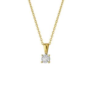 Collier CHANCE En Or Blanc Et Jaune 18K Avec Diamant 0,50ct - Cadeau Idéal Et élégant