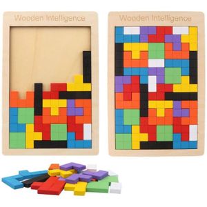 Puzzle Hexagone en Bois - Jouet Casse-tête Géométrie Logique IQ Jeu Cadeau  Éducatif pour Tout Le Monde