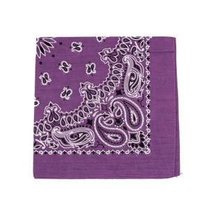 ECHARPE - FOULARD Violet  Bandana en coton imprimé Paisley pour homm