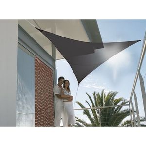 VOILE D'OMBRAGE Voile d'ombrage triangulaire 3,60 m noir - 185g/m²