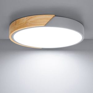 Plafonnier LED rond 43W cercle de lumière indirecte plafond lumineux salle  de bain cuisine 230V 50cm LUMIÈRE 4000K