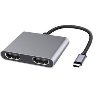 StarTech.com Adaptateur USB-C vers Double HDMI, Hub USB Type-C  Multi-Moniteur MST, Double Écran HDMI 4K 60Hz pour PC Splitter, HDR