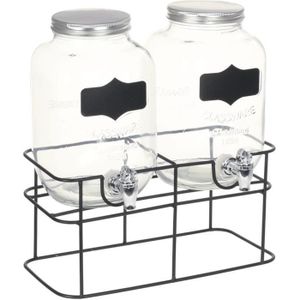 Distributeur à Boisson Avec Robinet 3,5 L - Bonbonne En Plastique Alimentaire Pour Punch, Cocktail