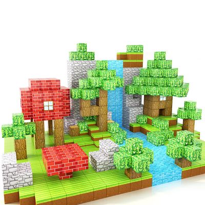 Gleamkid – 110 Pièces Blocs Magnétiques Fairy – Construction 3D Château De Glace – Jouet STEM Dès 3 Ans Avec Sac De Rangement