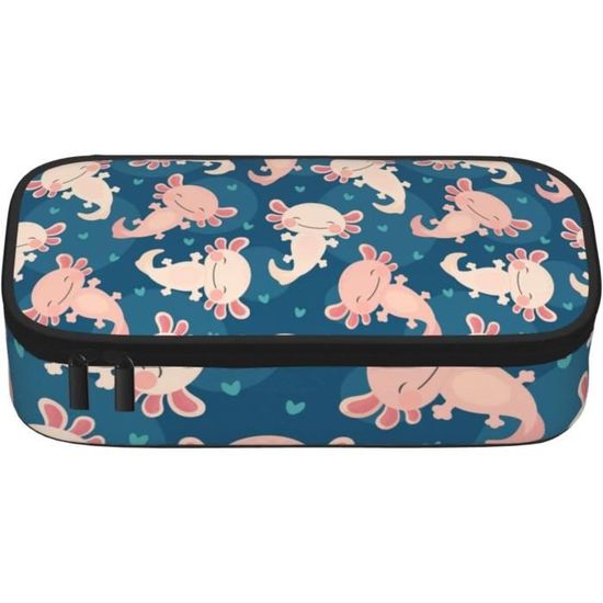 Trousse à Crayons Extensible Motif Cochon Et Fleur - Grande Capacité, Tissu Oxford - Pour école, Bureau Ou Maquillage - Housse Amovible Et Lavable