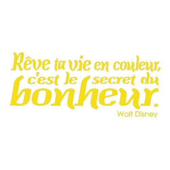 Stickers Citation Walt Disney Ref T Mk1062 Jaune 57x130 Cm Cdiscount Maison
