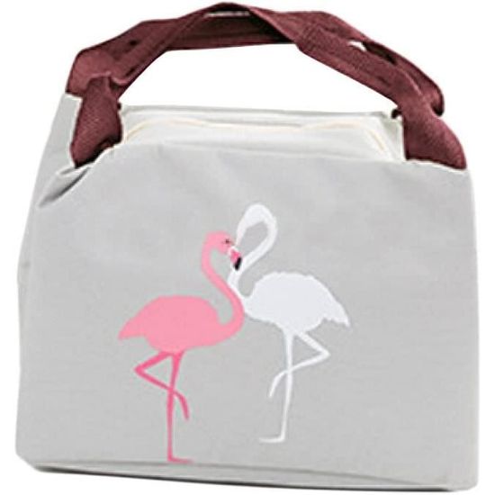 Sac à Déjeuner Isotherme BROLEO Motif Cochon Rose - Réutilisable, Portable, Poches Multiple - Pour Bureau, École