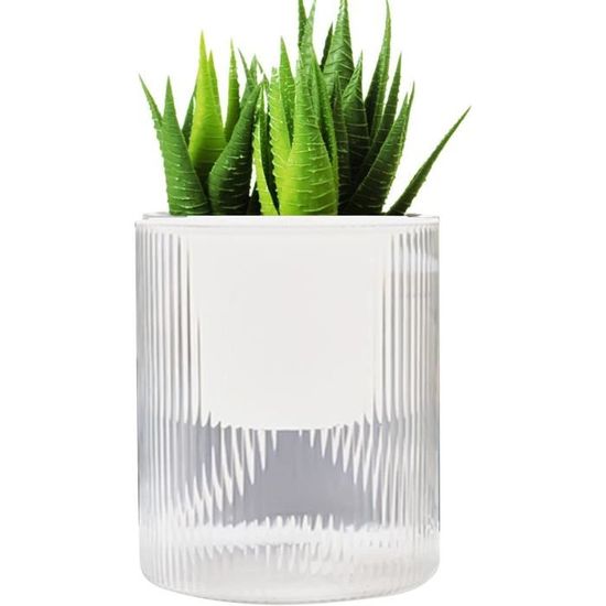 Herefun 4-Set Pot à Fleurs D'arrosage Automatique, Pots Fleurs Automatique Avec Indicateur De