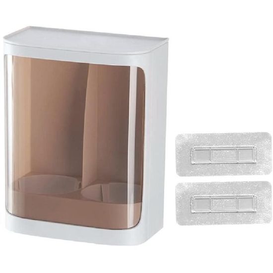 Jaugufiy Distributeur Mural De Gobelets Jetables Avec Porte-sachets De Thé – Capacité 45 Gobelets – Bleu
