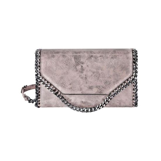 Pochette Clutch Métallisée Et Daim – MAKE ACCESSORIES, Excellent état