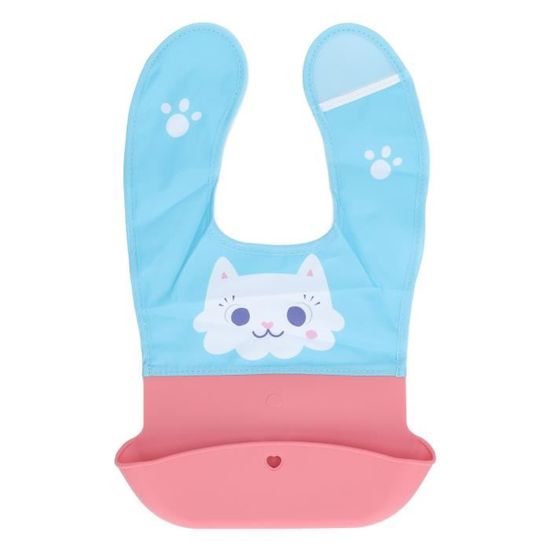 Lot De 2 Bavoirs Bébé En Silicone Avec Poche Récupératrice - Imperméables, Lavables, Sans BPA | Cadeau Naissance Pratique