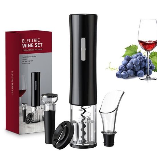 Ouvre-bouteille électrique 5 En 1 Sans Fil - Coupe-capsule, Verseur, Aérateur - Cadeau Parfait Pour Amateurs De Vin