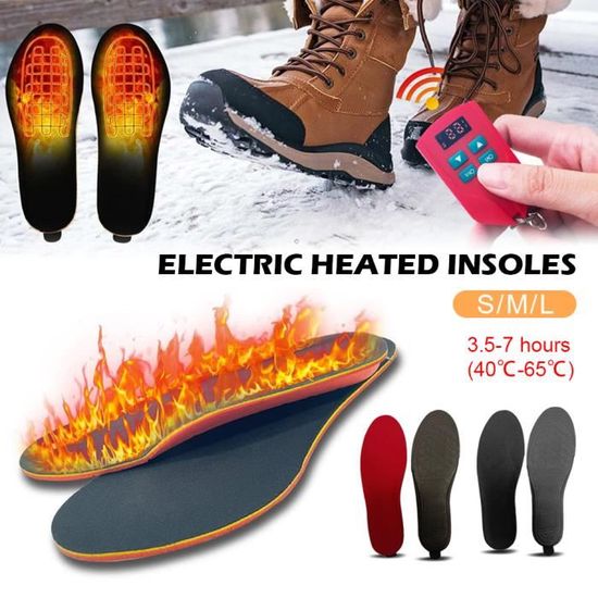Semelles Chauffantes Rechargeables Afenau – Batterie 2000 MAh, Télécommande 3 Niveaux, Découpables, Pour Pieds Au Chaud Tout L’hiver (41-45)