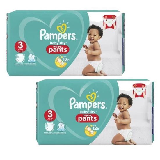 Pampers - 338 couches bébé Taille 3 baby dry pants