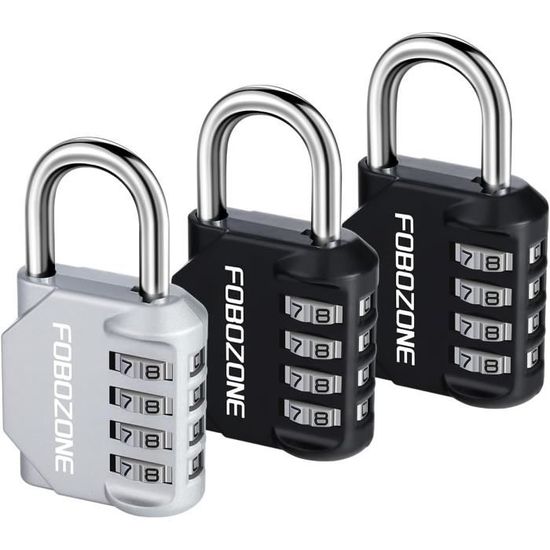 Cadenas à Combinaison 3 Chiffres Zyluniy – Lot De 6, Couleurs Assorties, Pour Valise, Casier, Sac - 9
