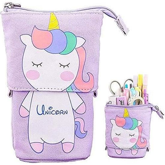 Trousse Télescopique Chat - Porte-stylo Organisateur 3 Compartiments, Pour école, Bureau, Voyage - 9