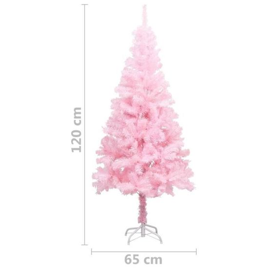 (329177) Sapin de Noël artificiel avec support Rose 120 cm PVC DBA
