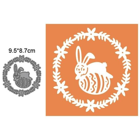 Matrice De Découpe Lapin En Acier Carbone - Pour Scrapbooking Et Cartes - Forme Animale 10,4x9,7cm