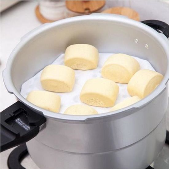 le pain bouillonnant les accessoires de cuisson Kithcen Lot de 10 chiffons de cuisson vapeur en coton antiadhésif blanchi pour le riz cuit à la vapeur le tissu à la vapeur le tapis de gaze rond