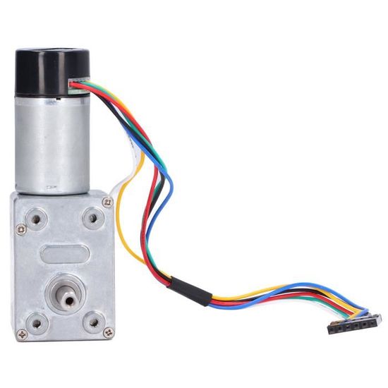Moteur Réducteur DC 12V Avec Encodeur – Arbre En D 6mm – 1590 RPM – Haute Torsion – Pour Voiture DIY, Robot, Jouet