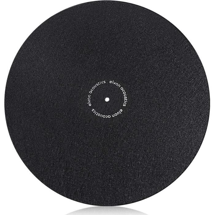 Tapis Platine Vinyle Antidérapant 30.5cm - Améliore Qualité Sonore Tourne-disques