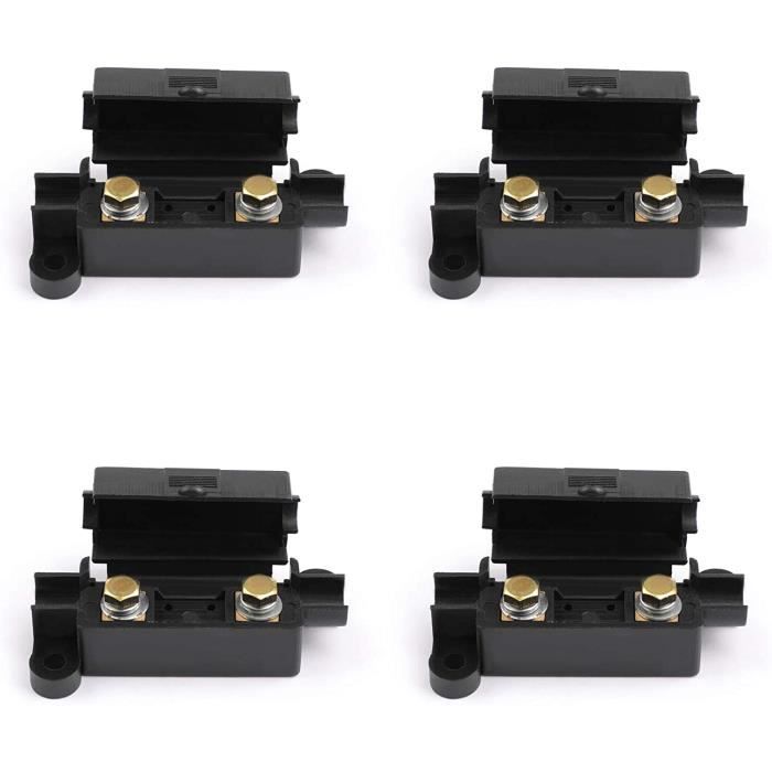 Kit Porte-fusibles Midi 30A Et 100A - Lot Avec 2 Porte-fusibles Et 4 Fusibles - Pour Voitures, Camions Et Véhicules Agricoles