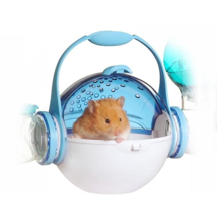 Comparer les prix de Module de transport pour petits animaux - OVO - Habitrail - Bleu et blanc - Hamster - Extérieur