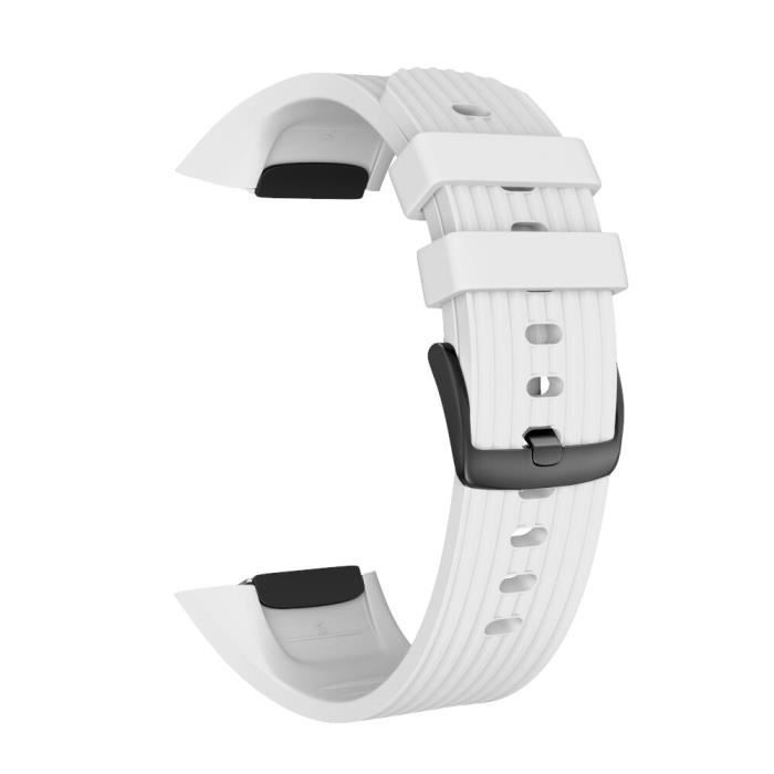 Montre connectée,Solft Silicone montre bracelet Smartwatch bandes homme femmes pour Samsung Gear Fit 2 SM R360-Gear - Type White-S