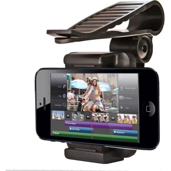 Support Téléphone Voiture Pare Soleil Fixation Rotation 360 °Sunshiled Board Clip pour GPS iphone Samsung