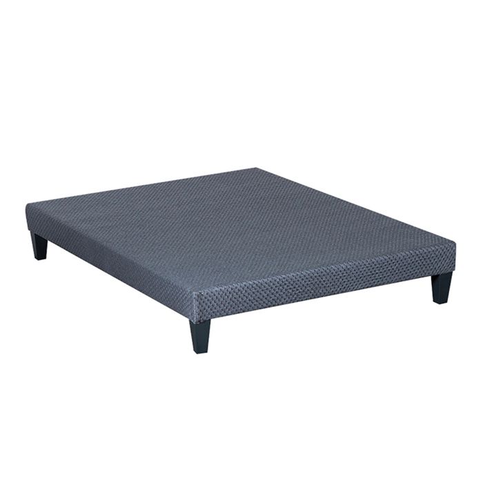 OLYMPE - Sommier tapissier en kit - gris ciment - 160x200