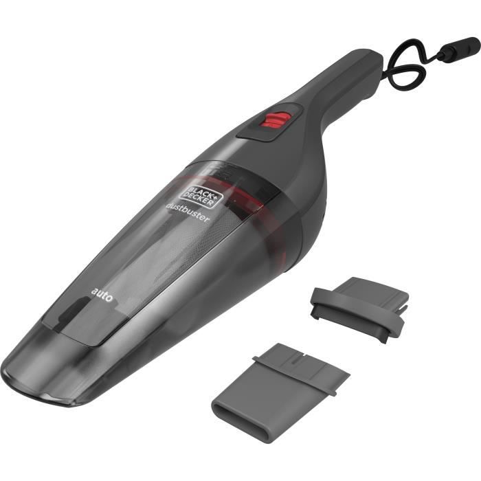 BLACK+DECKER - NVB12AV-XJ - Dustbuster Auto 12V - Aspirateur à main filaire - Spécial voiture - Branchement allume-cigare