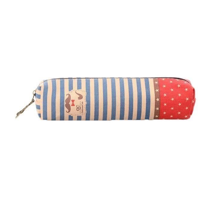 XY Créatifs Toile Crayon Sac Corée Simple Garçons et Filles Retro England Tower Grande Capacité Crayon 18.5 X ...... - XYSWM824A4887