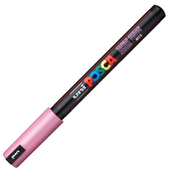 Marqueur Uni Uni-Ball Posca, 0,7 mm de trait, rose métallique, extra fin, 1 pièce