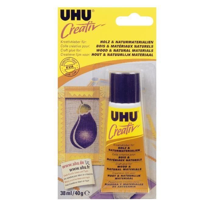 UHU Creativ' Bois & Matériaux Naturels 38ml (Lot de 3)