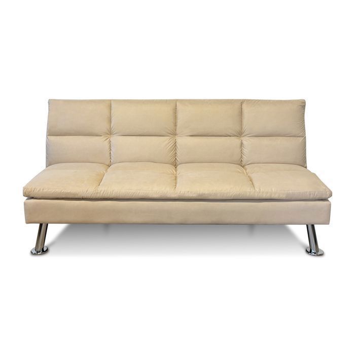Clic clac 3 places Beige Microfibre Pas cher