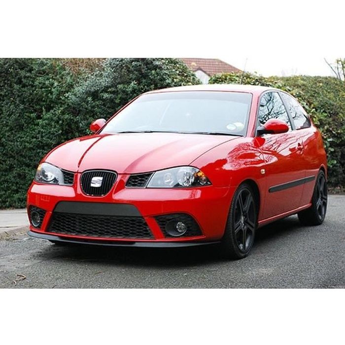 Pour Seat Ibiza 6L FR Spoiler Lèvre Lame Inférieure Pare-Choc Avant Noir 02-08