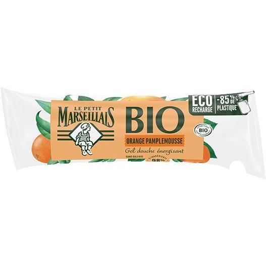 Le Petit Marseillais Bio Gel Douche Énergisant Orange Pamplemousse Éco-Recharge 250ml
